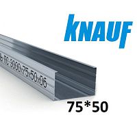 Кнауф 75*50 (370р) (3 метра) 0,6 мм профиль стоечный для гипсокартона